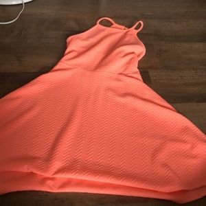 Bright Coral Skater Dress